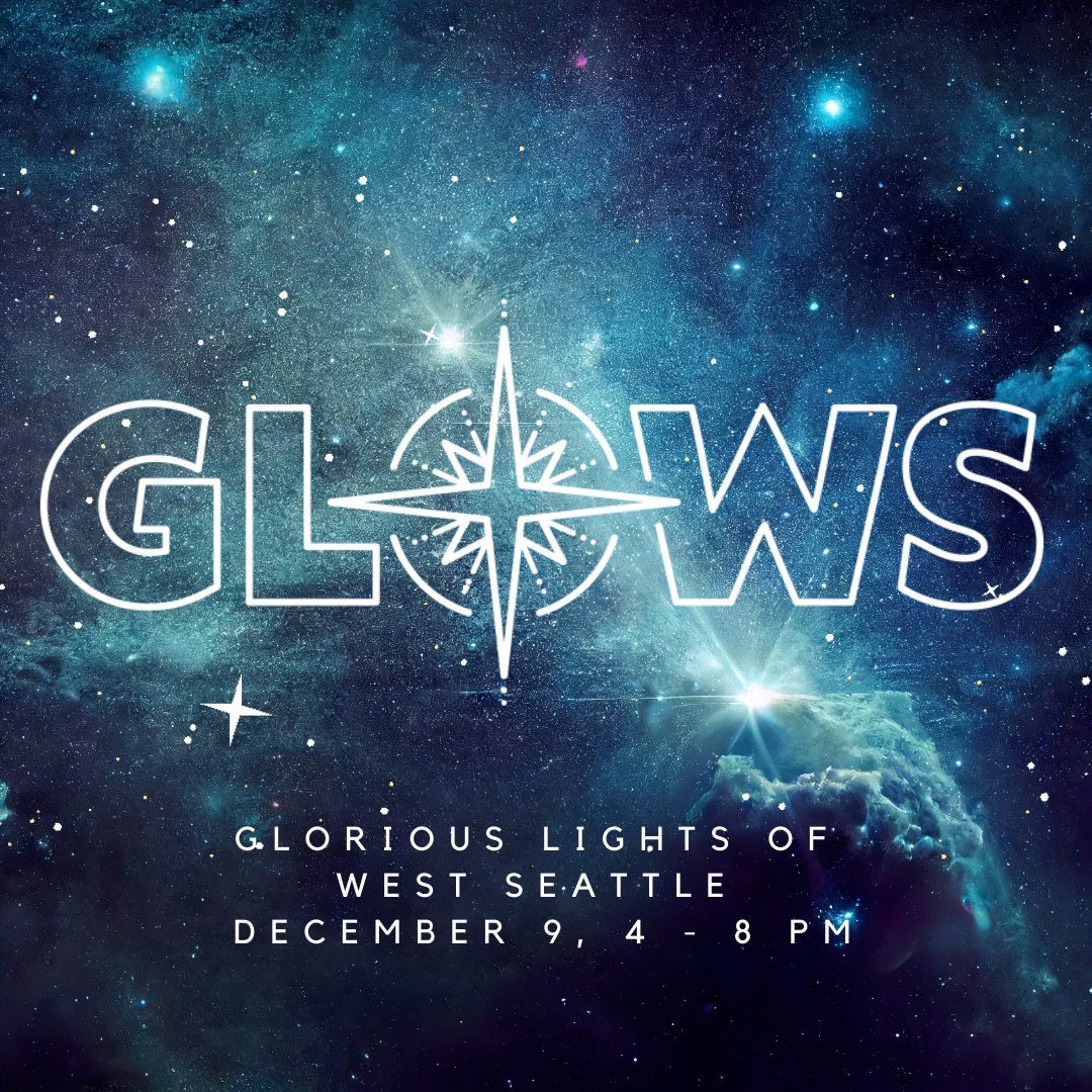 Glows logo on starry sky