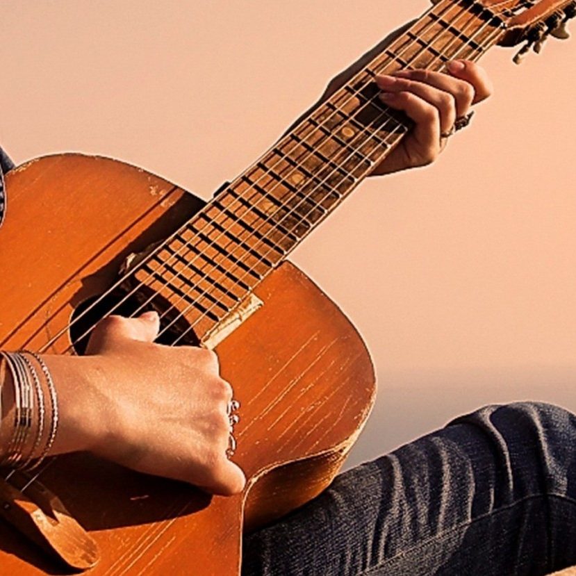 woman with guitar