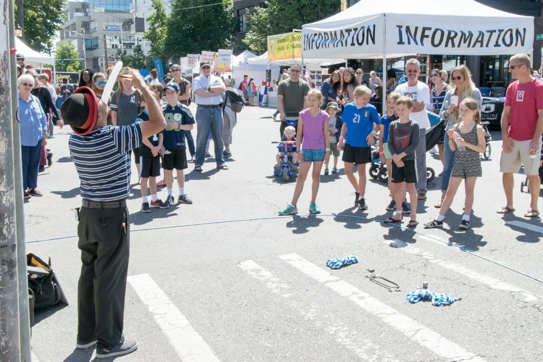 Busking at Summer Fest West Seattle Junction