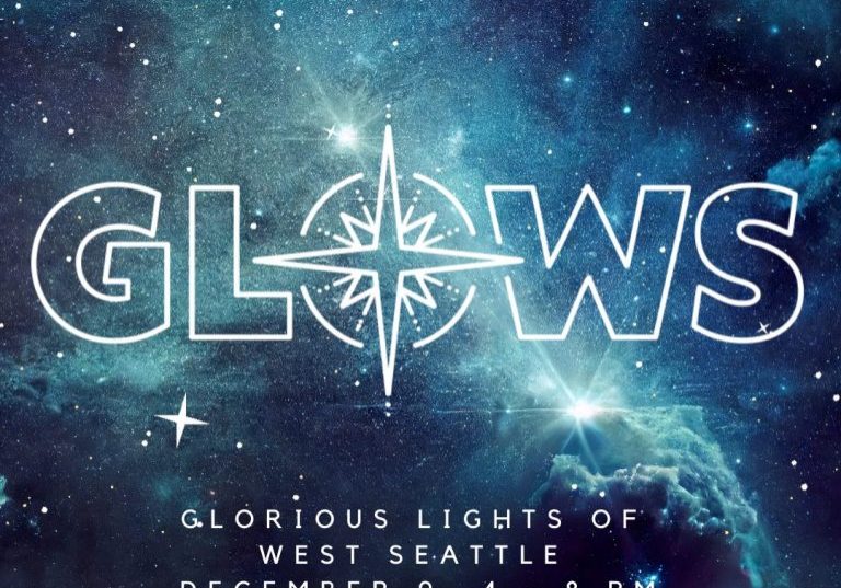 Glows logo on starry sky